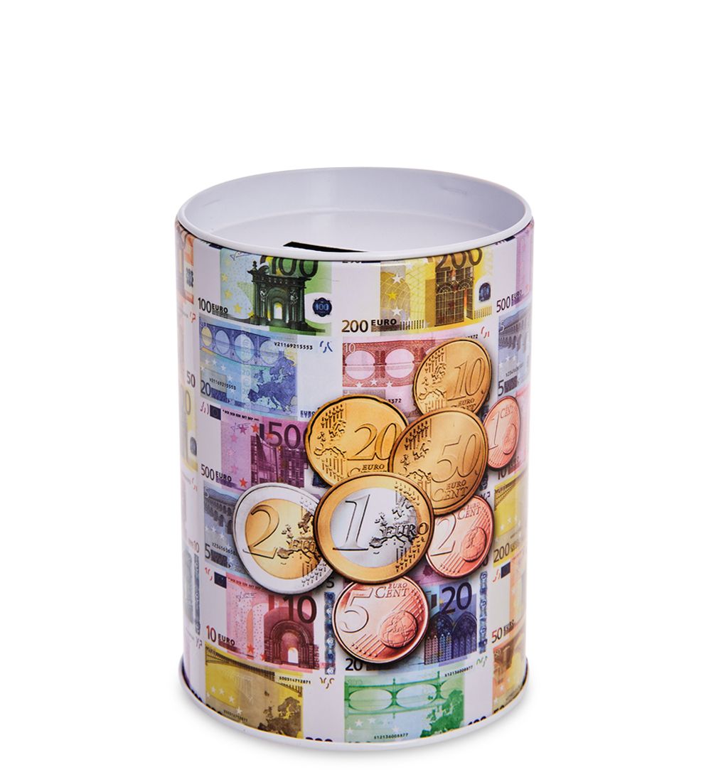 BX-226 Металлическая копилка «Евро» 12см