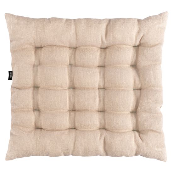 Подушка на стул из стираного льна бежевого цвета из коллекции essential, 40х40x4 см