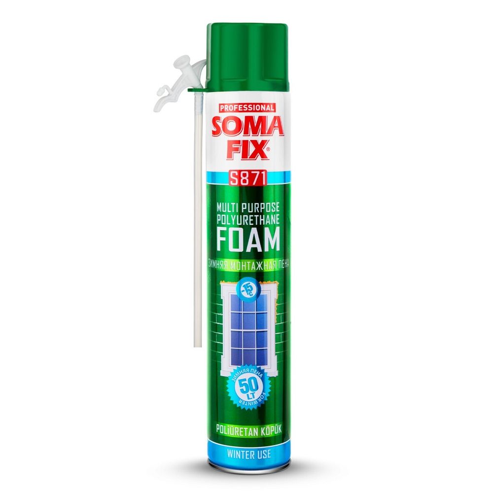Пена монтажная SOMA FIX  FOAM   750мл  всесезонная до -15С  50л  / S871