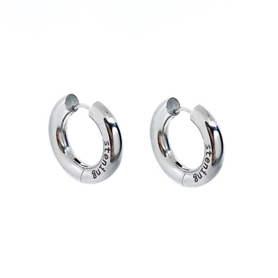 Серьги-бублики Stening L Silver