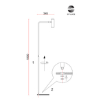 SL1006.405.01 Торшер ST-Luce Черный/Черный LED 1*3W 3000K