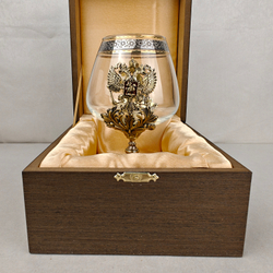 Бокал для коньяка "Россия" в футляре VIP