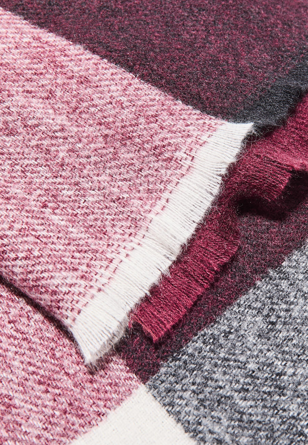 STRADIVARIUS Клетчатый шарф, бургунди