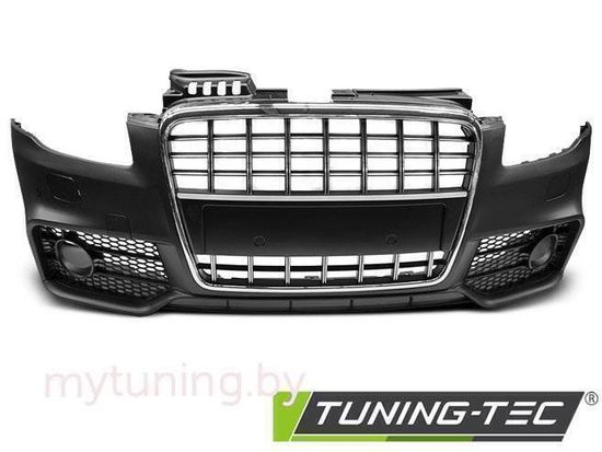 Передний бампер S-LINE CHROME BLACK для Audi A4 B7
