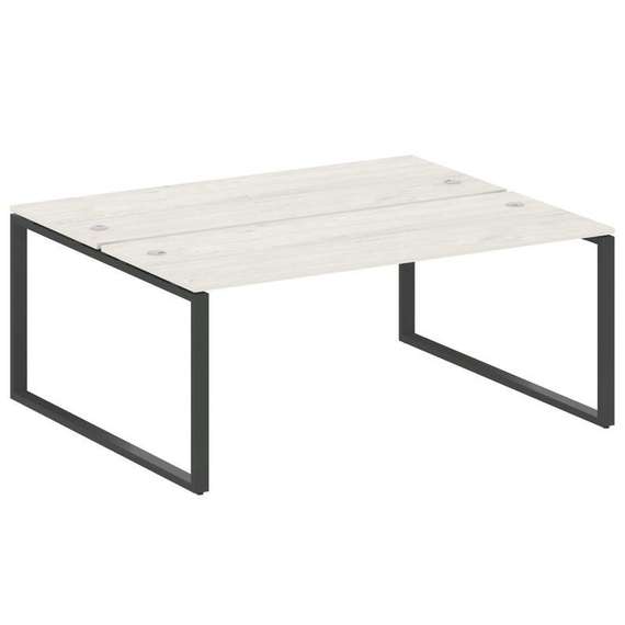 Metal System Рабочая станция на О-образном м/к БО.РАС-СП-2.5 Дуб Наварра/Металл Антрацит 1800*1475*7