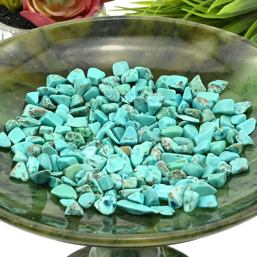 Бирюза галтовка фракция 8-12 мм, упаковка 100 гр.