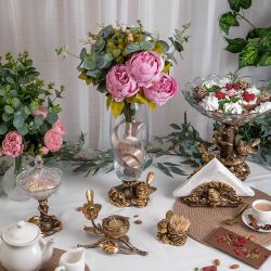 Сахарница стеклянная с крышкой Зарничка Свитти Бронза