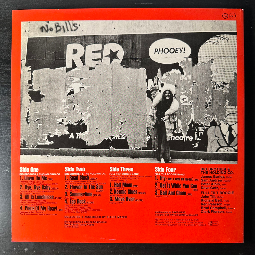 Janis Joplin ‎– Joplin In Concert 2LP (Голландия)