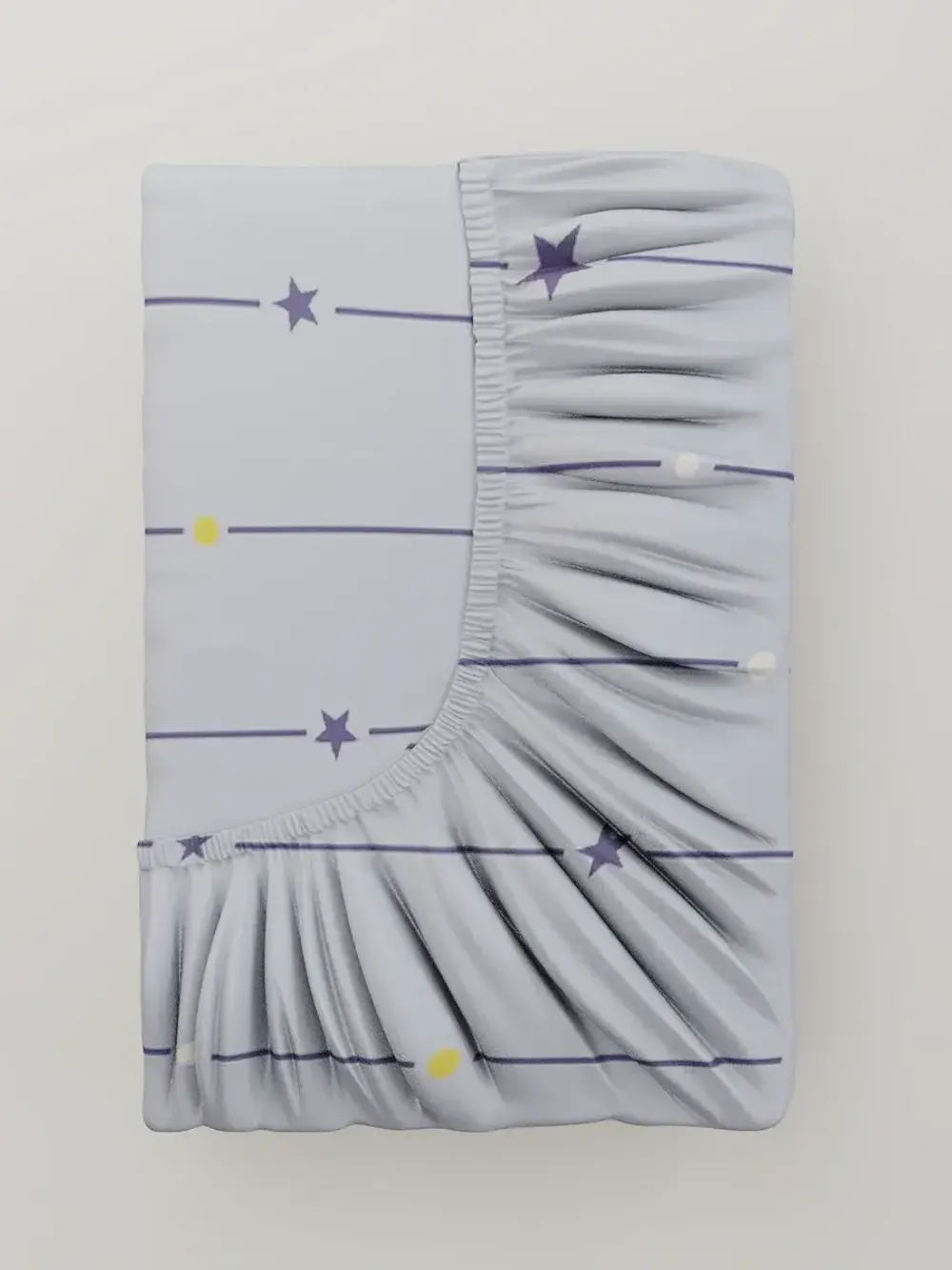 Постельное белье "Созвездия/Созвездия (компаньон)" 1,5-сп наволочка 50х70 1шт Простынь на резинке 90х200 см Пододеяльник 145х215 см Сказка сатин