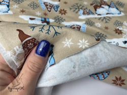 Футер 2-нитка НАЧЕС ГНОМЫ на беже