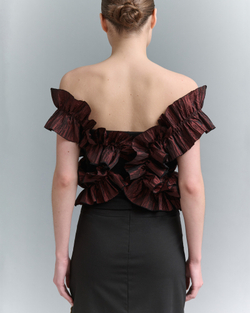 Топ с оборками Замерзшие Цветы