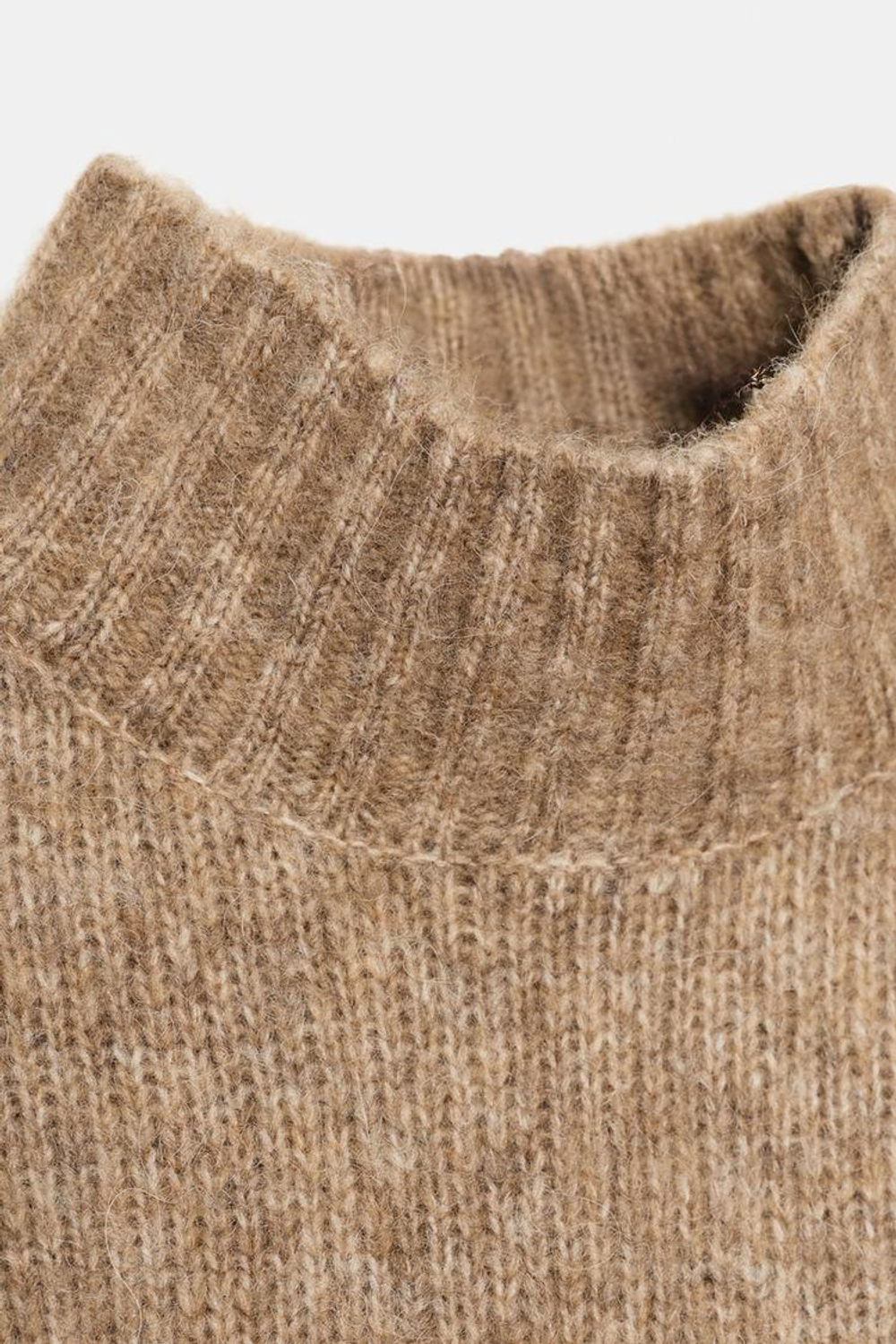 ZARA ЖИЛЕТ ИЗ ШЕРСТИ С ВОЛАНАМИ, РЫЖЕВАТО-КОРИЧНЕВЫЙ