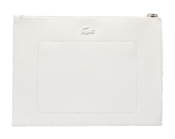 Lacoste Print Canvas Clutch - White
