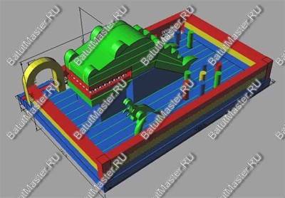Надувная горка-робот "Дракоша" 10*6*5 м