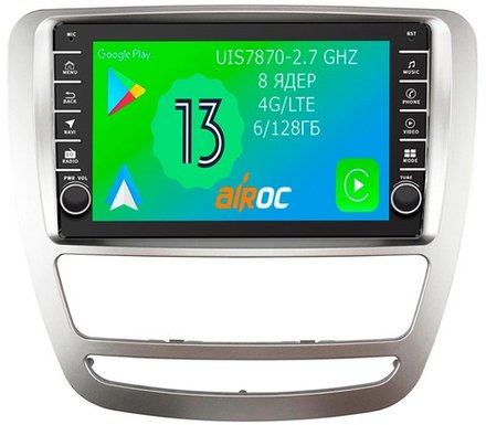 Магнитола для Sollers ST6 (взамен монохром экрана) - Airoc AB-3305 (кнопки и крутилки), Android 13, TS20, 6/128Гб, SIM-слот, CarPlay
