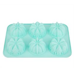 Форма силиконовая для выпечки 6 ячеек "Цветочный карнавал" 26*16,5см в ассортименте