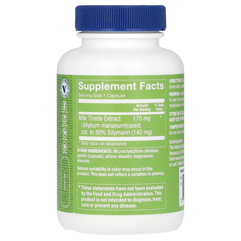 The Vitamin Shoppe, экстракт расторопши, 175 мг, 100 капсул