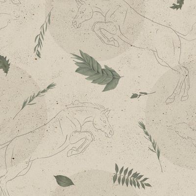 Зимние лошадки контур