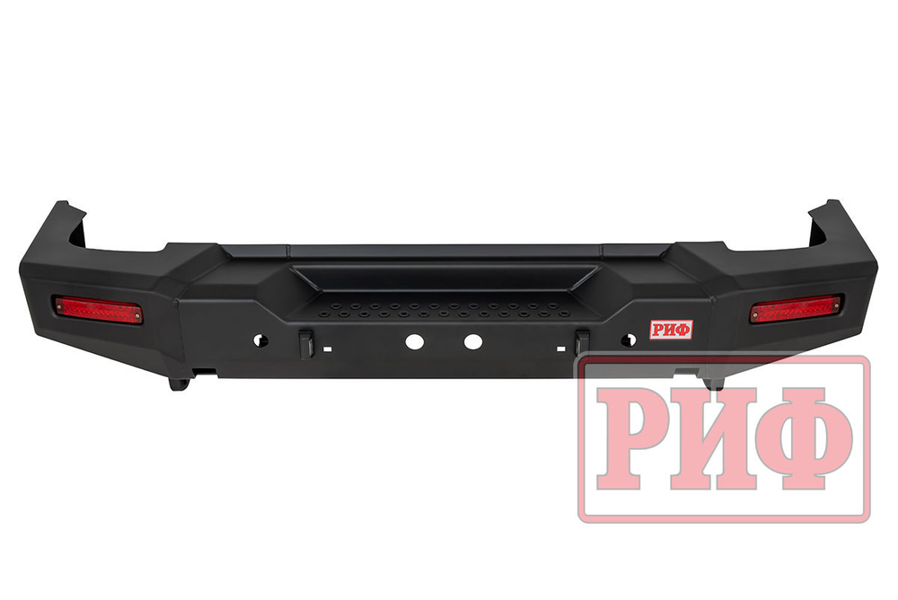 Бампер силовой задний TANK 300 с квадратом под фаркоп и фонарями РИФ