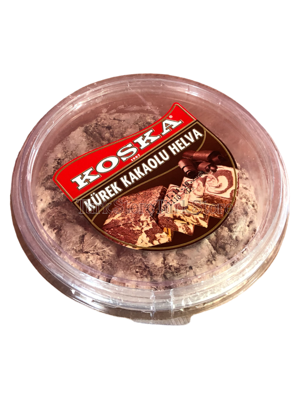 Кунжутная халва с какао Koska 400 гр круглый пластик