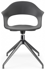 Кресло офисное пластиковое Scab Design Lady B, черный, антрацит