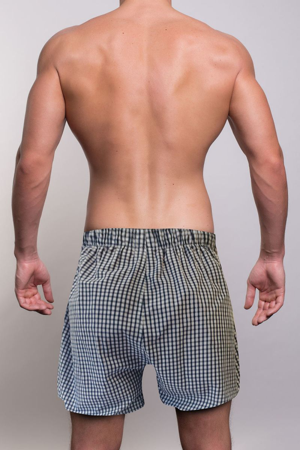 Свободные мужские трусы-шорты в клетку (Размер: XXXL) (Цвет: разноцветный)