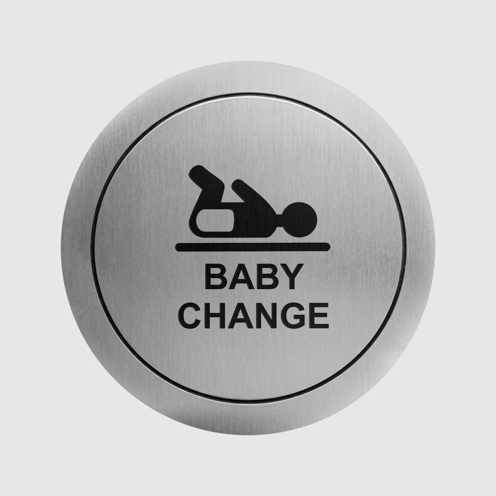 Табличка "Пеленальная комната" нерж. сталь NOFER 16723.2.S матовый