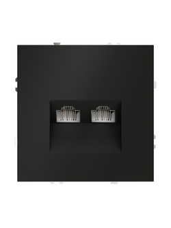 Розетка компьютерная 2-м СП S70 RJ45 + RJ45 кат.6 механизм черн. матов. Voltum VLS060208
