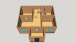 Каркас дома 8 x 8 м