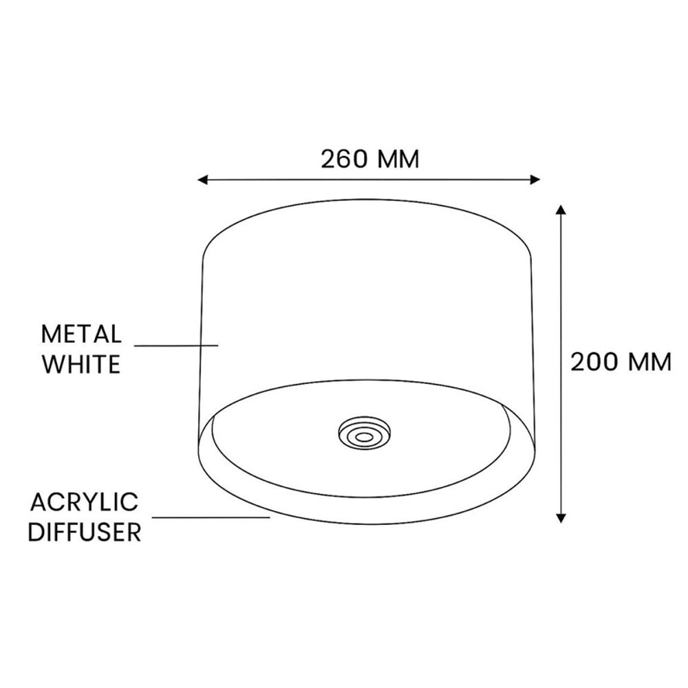 Потолочный Светильник Cylinder A White By Imperiumloft