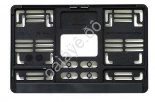 Рамка под номер пластик Черная защелка Без надписи КВАДРАТ нового обр ГОСТ 28202/115/5