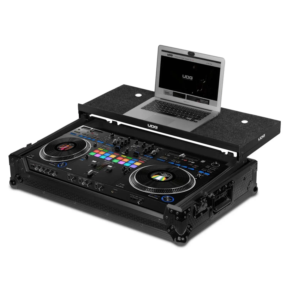 Кейс UDG Ultimate Flight Case Pioneer DDJ-REV7 Black Plus (Laptop Shelf + Wheels)