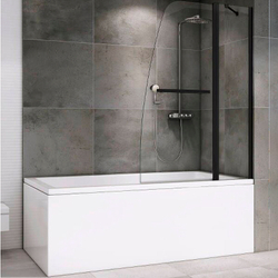 Шторка на ванну Abber Ewiges Wasser AG50100B профиль Черный стекло прозрачное