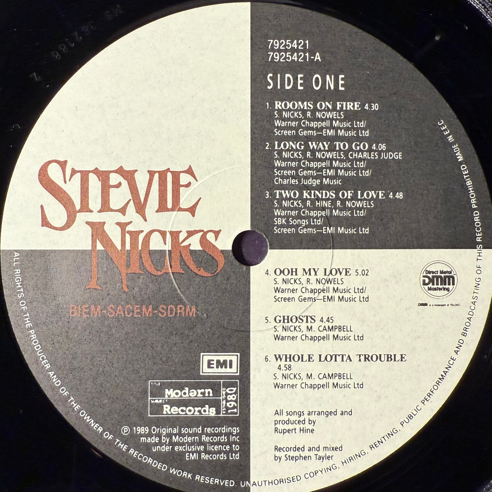 Stevie Nicks ‎– The Other Side Of The Mirror (Европа 1989г.)