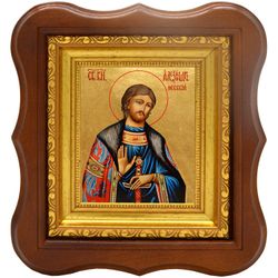 Александр Невский. Икона на холсте