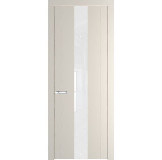 Межкомнатная дверь эмаль Profil Doors 1.9P кремовая магнолия стекло лак классик