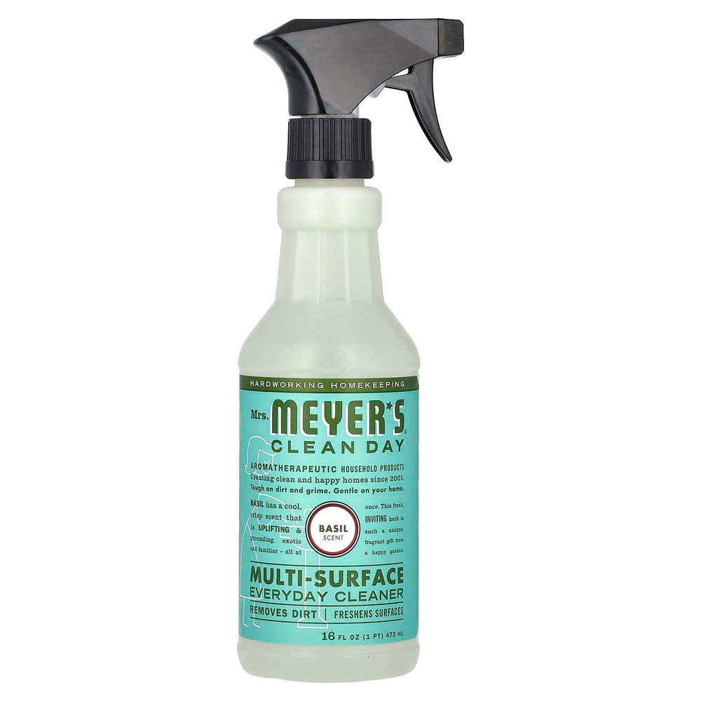 Mrs. Meyers Clean Day, универсальное повседневное чистящее средство, аромат базилика, 473 мл (16 жидк. унций)