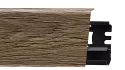 Плинтус Indo 12 темный дуб, 2500x70x26 мм