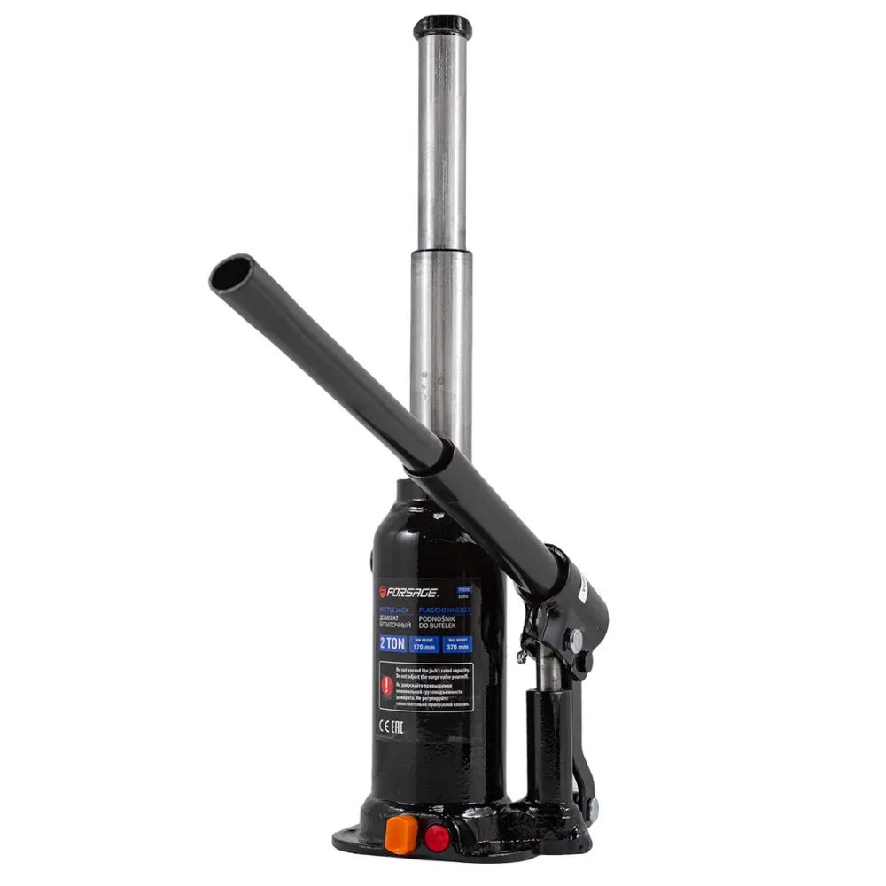 Домкрат бутылочный с двумя штоками, 2т (h min 170мм, h max 370мм) Forsage F-TF0202(BR)(Euro)
