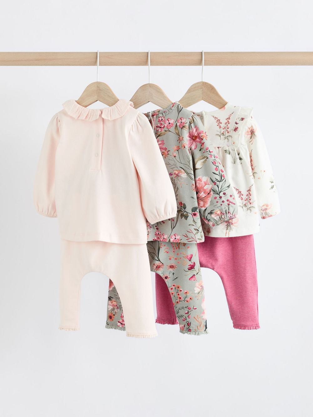 Лонгслив и легинсы в комплекте для малышей Next Q94-941, Розовый