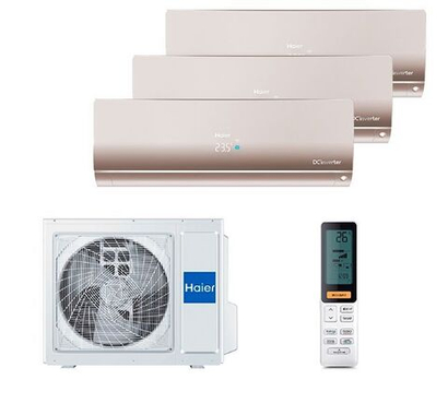 Мульти сплит-система Haier на 3 комнаты (25+25+25 кв.м.) FLEXIS Gold