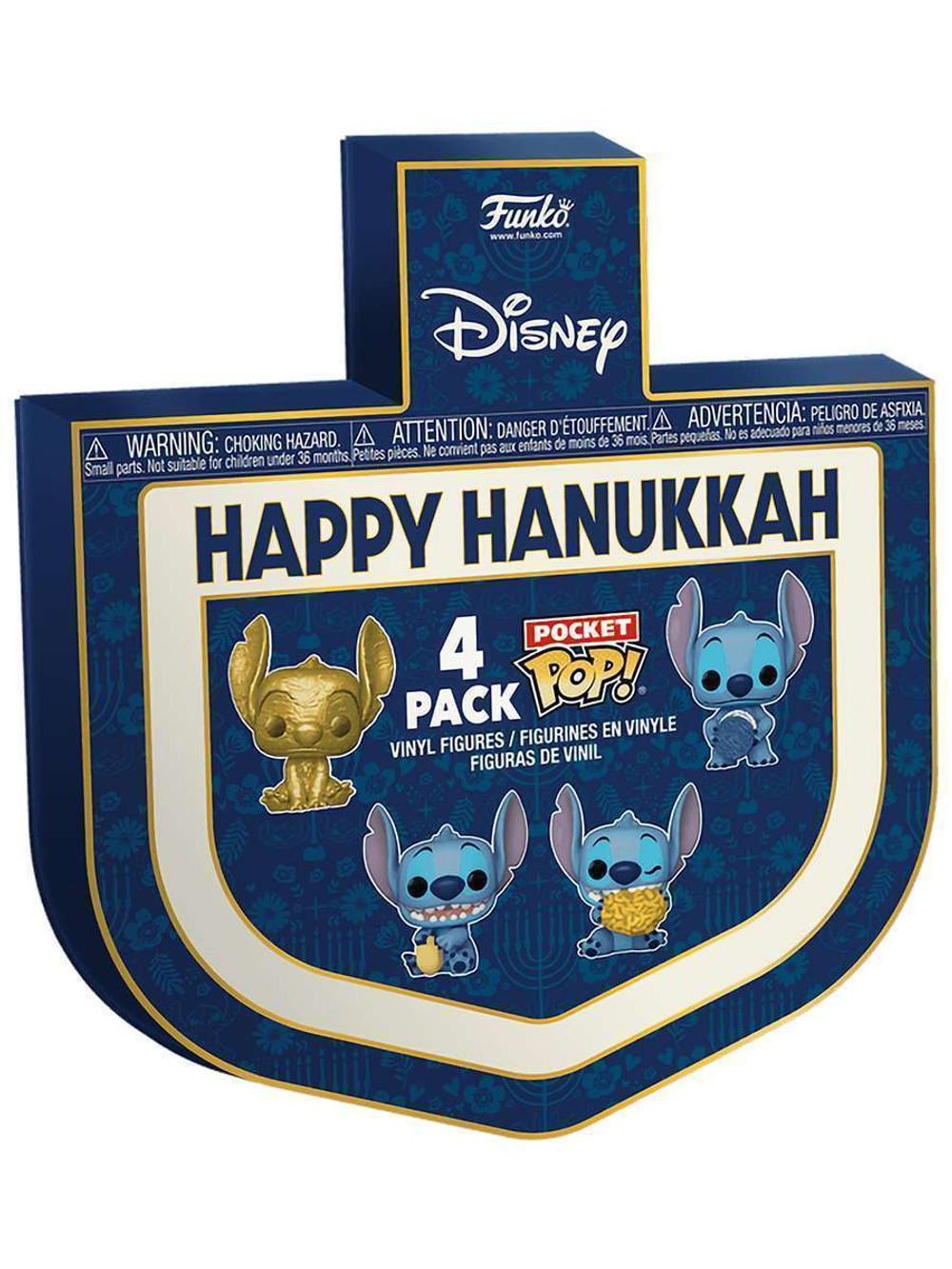 Набор подарочный Funko Pocket POP! Disney Lilo & Stitch Stitch Hanukkah Dreidel Box 4 фигурки 79952