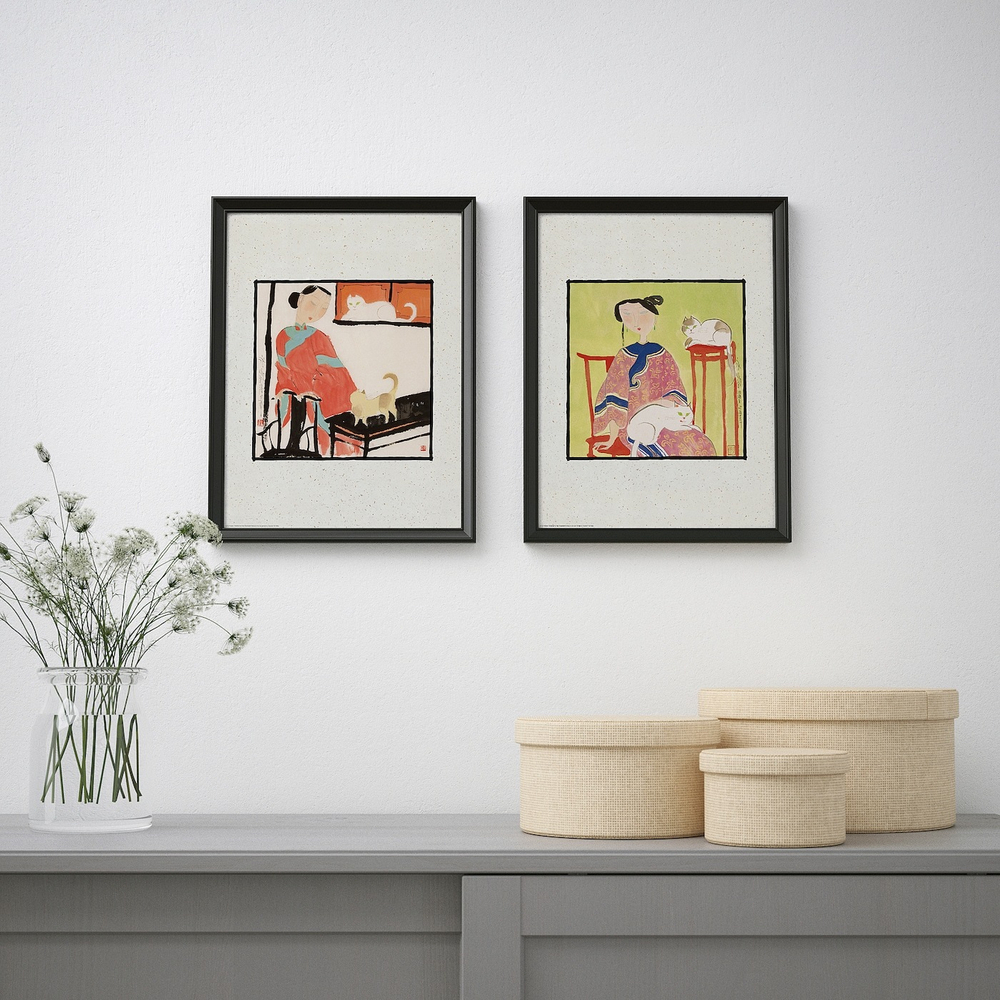 IKEA BILD  (ИКЕА БИЛД)  -  Плакат, обнимающийся с кошкой, 30x40 см