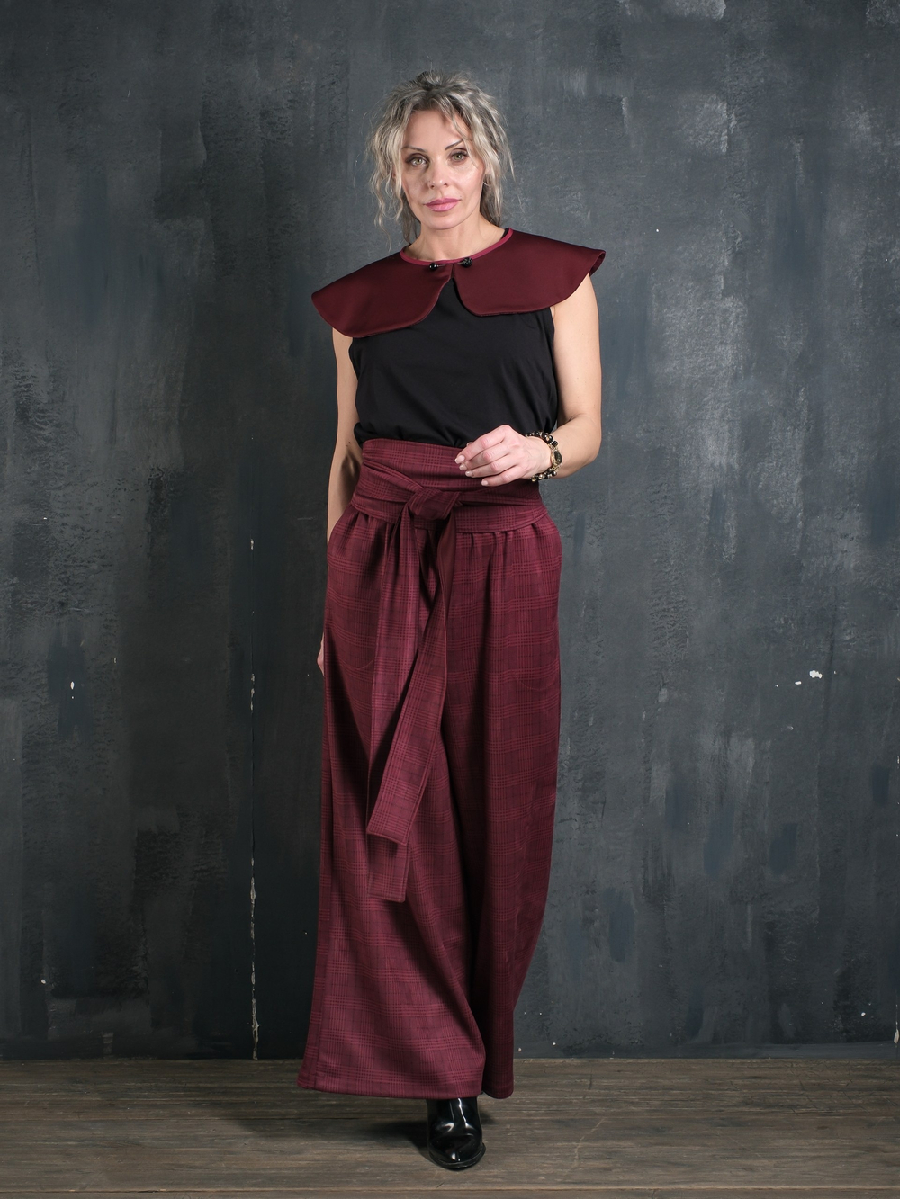 Палаццо  + кушак/ клетка Бордо