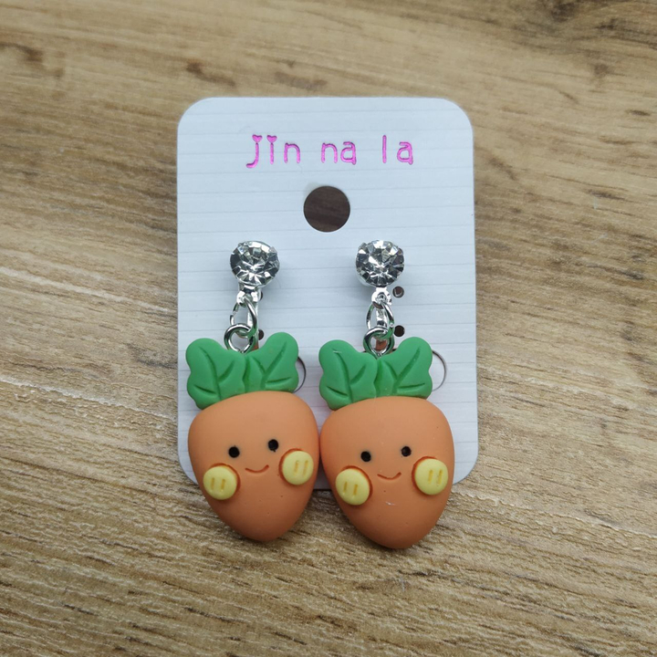 Клипсы Plants Морковка застенчивая кристалл металл серебристый