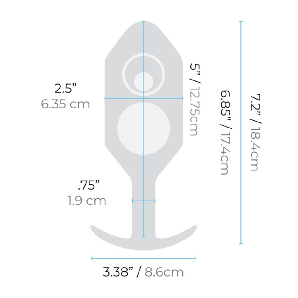 Черная анальная пробка для ношения 14см b-Vibe Snug Plug 4 BV-010-BLK