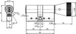 Профильный цилиндр с поворотной ручкой eCLIQ N534,KNF=2