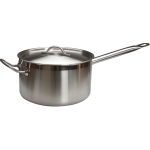 Сотейник 4,0 л. нерж. d=20 см. h=12,5 см. с крышк. двойное дно (индукция) MGSteel (46649)