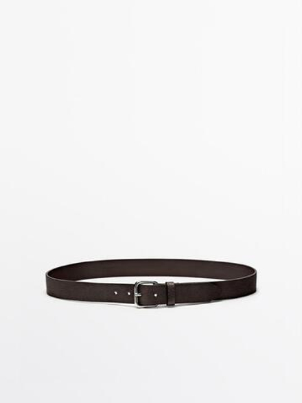 Massimo Dutti Ремень из кожи наппа, коричневый