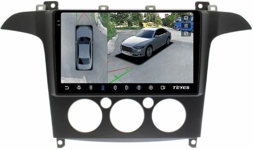 Магнитола для Ford S-Max, Galaxy 2 2006-2015 (кондиционер) - Teyes CC3-2K-360 на Android 10, Быстрая, 2K QLED, CarPlay, 4G SIM-слот, 4 камеры в комплекте